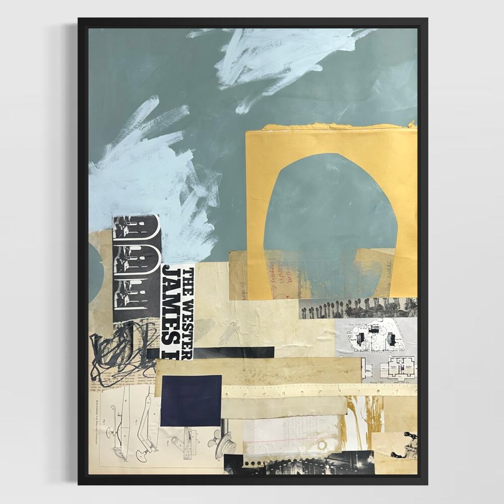 Original Mixed Media Abstract Modern Art Painting 18x24 "Okapi" Signed